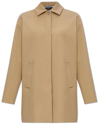 Versace Coats > single-breasted coats - Neutre