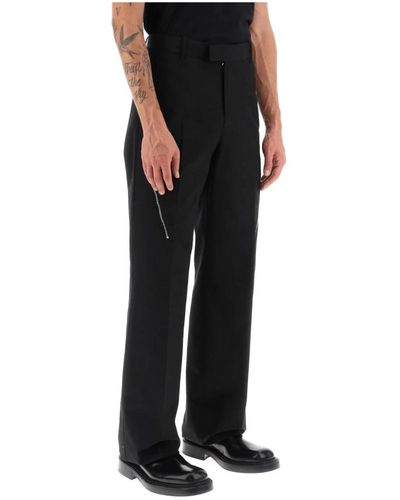 Ferragamo Pantaloni con inserti a contrasto e design ispirato allarte - Nero