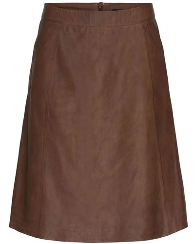 Btfcph Leather Skirts - Brown