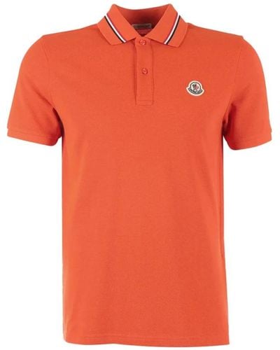 Moncler Polo Shirts - Orange