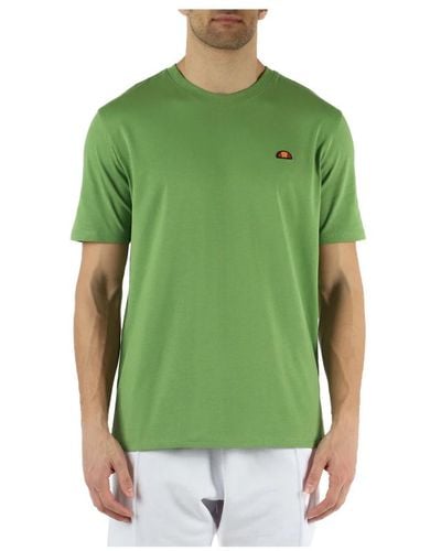 Ellesse T-shirt in cotone con patch logo - Verde