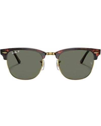 Ray-Ban Rb3016 occhiali da sole clubmaster classic polarizzati - Verde