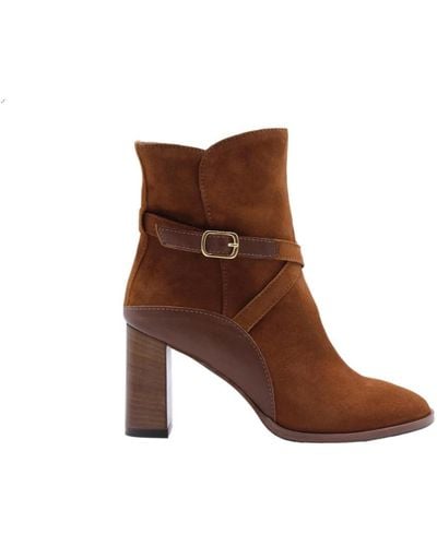 DONNA LEI Heeled Boots - Brown