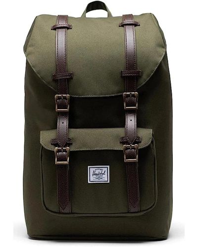 Herschel Supply Co. Rucksack little america mid backpack 17 l mit laptopfach, seitenfach und fronttasche - Grün