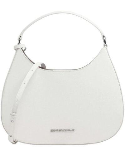 Emporio Armani Minimalistische schultertasche - Weiß