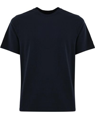 Autry Baumwoll t-shirt: rundhals kurzarm gerader saum slim fit - Schwarz