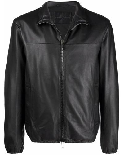 Emporio Armani Leather jackets - Schwarz
