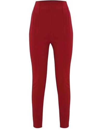 Kocca Pantaloni skinny con cerniere sul fondo - Rosso
