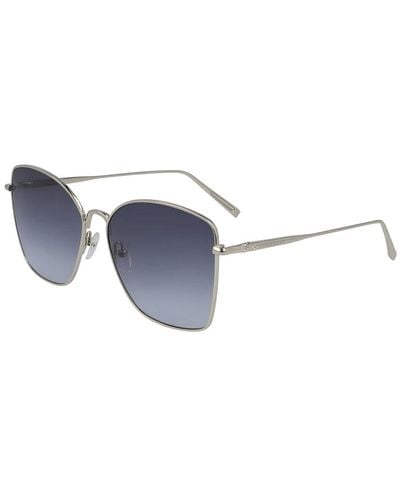 Longchamp Occhiali da sole con montatura in metallo - Blu