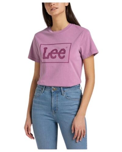 Lee Jeans Camiseta de algodón para mujer - Morado