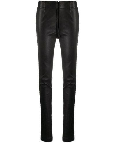 Ann Demeulemeester Trousers > leather trousers - Noir