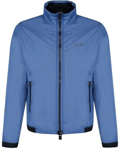 BOSS Rain jackets - Blau
