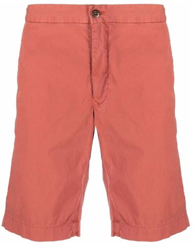 Incotex Shorts in cotone con tasche - Rosso