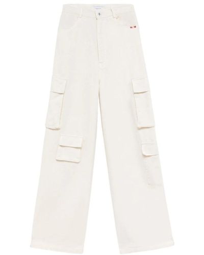 AMISH Trousers > wide trousers - Blanc