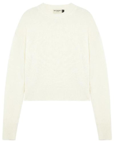 Roy Rogers Round-Neck Knitwear - White