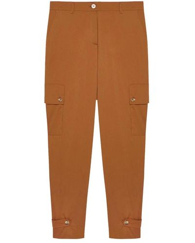 Elena Miro Trousers > cropped trousers - Marron