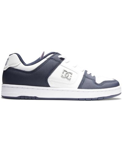 DC Shoes Weiße ledersneakers - teca 4 s - Blau