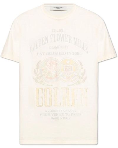 Golden Goose T-shirt con effetto vintage - Bianco