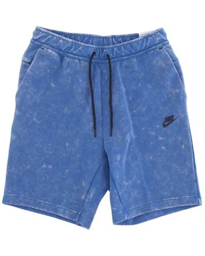 Nike Tech fleece wash short anzug - Blau