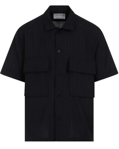 Sacai Short Sleeve Shirts - Black