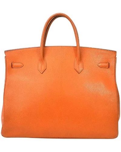 Hermès Hermès birkin arancione usata in pelle