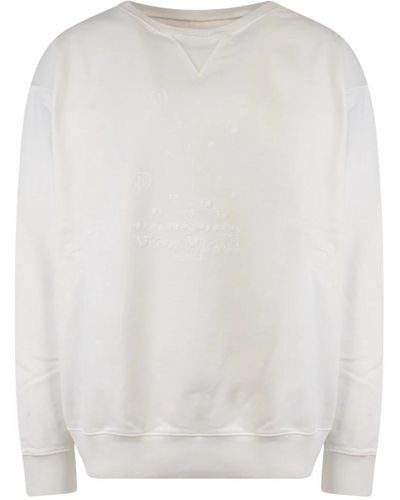 Maison Margiela Men clothing sweatshirts white ss23 - Blanc