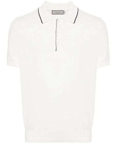Canali Polo Shirts - White