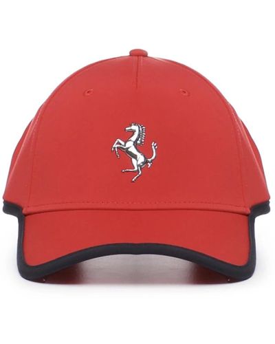 Ferrari Roter baumwollhut mit logo