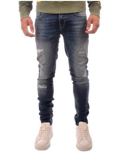 Antony Morato Ozzy tapered fit jeans in stre mmdt00241 75413 blau