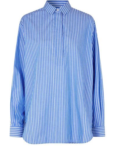 Samsøe & Samsøe Camisa alfrida hp 14765 - blue white stripes - Azul