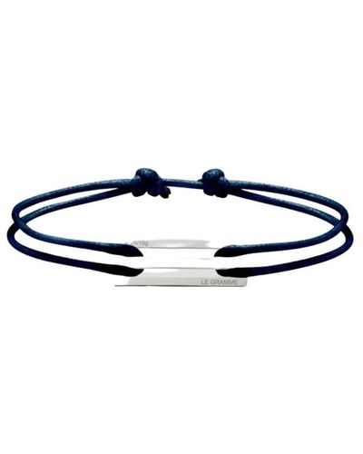 Le Gramme Das 25 / 10g-Schnur-Armband - Blau