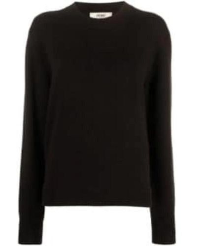 Fendi Sweater logo en vuelta del fondo - Negro