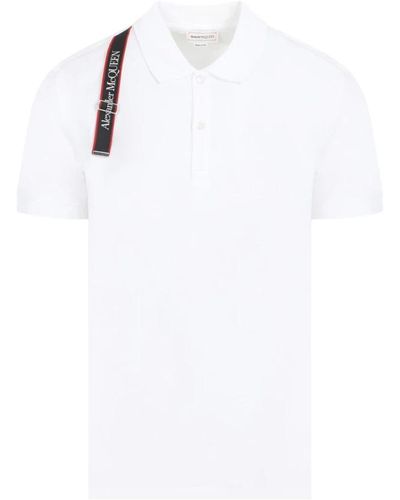 Alexander McQueen Polo Shirts - White