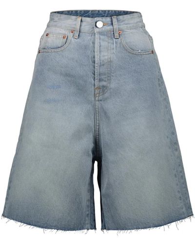 Vetements Shorts > denim shorts - Bleu