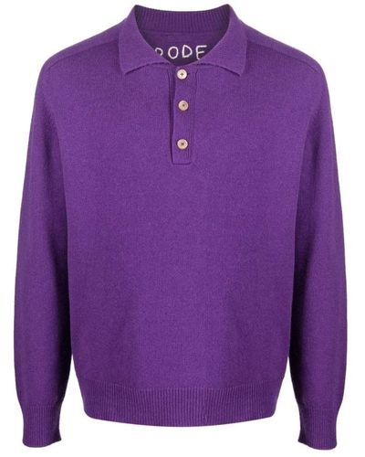 Bode Polo Shirts - Purple