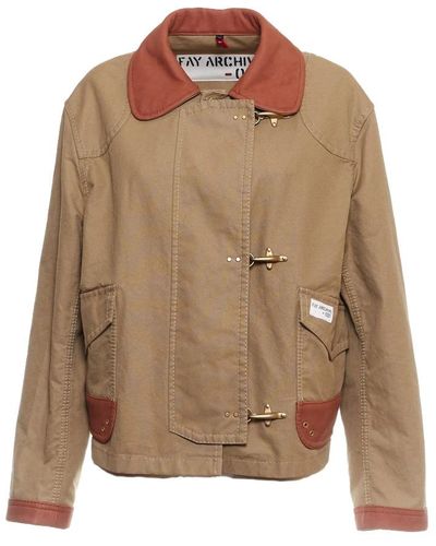 Fay Light Jackets - Brown