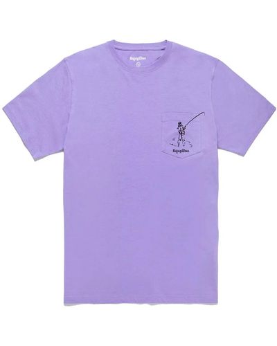 Refrigiwear T-shirt in cotone con logo a contrasto - Viola