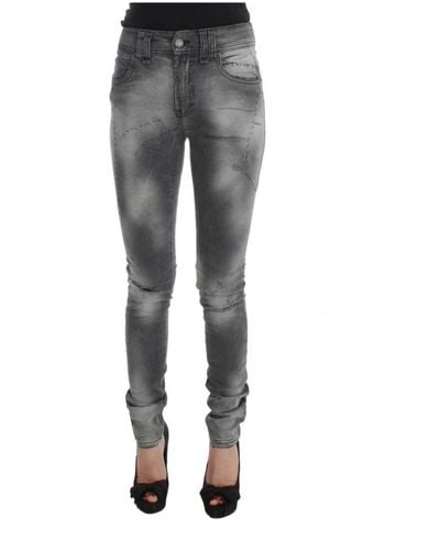 John Galliano Jeans slim fit gris