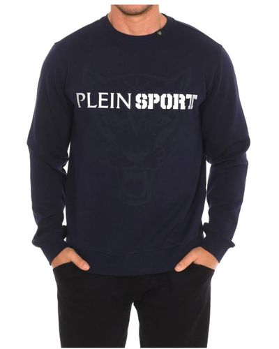 Philipp Plein Felpa con girocollo e stampa del marchio - Blu