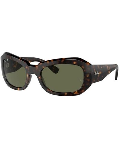 Ray-Ban Rb2212 grüne sonnenbrille carey gestell,stilvolle sonnenbrille mit grünen gläsern - Braun
