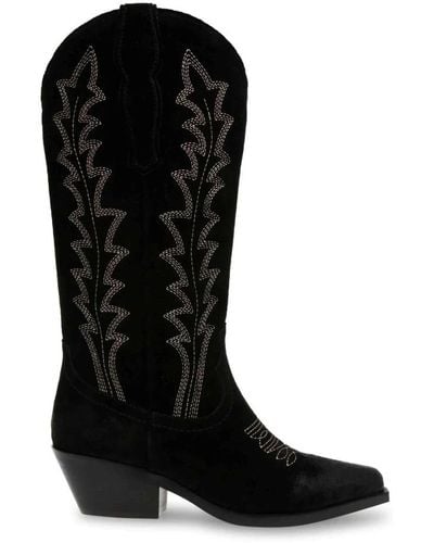 Steve Madden Cowboy Boots - Black