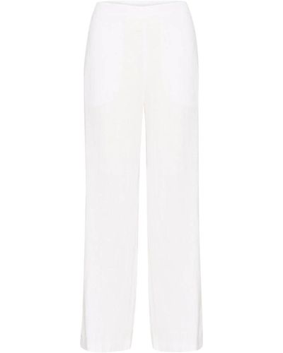 Part Two Pantaloni in lino bianco brillante