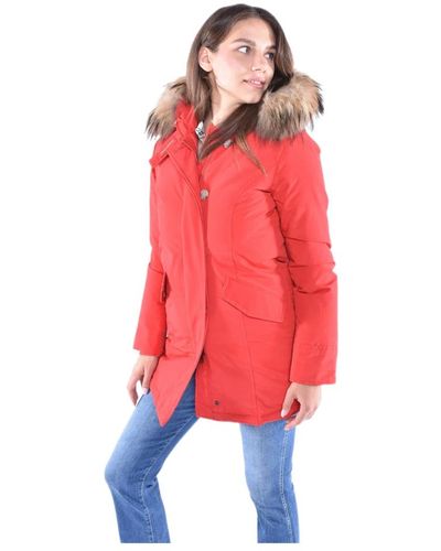 Woolrich Parka arctic raccoon impermeabile - Rosso