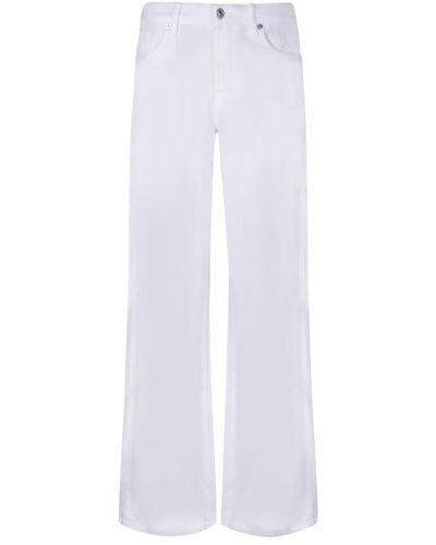 7 For All Mankind Wide Trousers - White