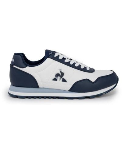 Le Coq Sportif Stilvolle weiße sneaker mit gummisohle - Blau