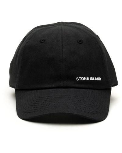Stone Island Schwarze hüte cappello stil