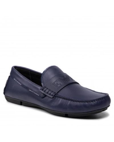 Emporio Armani Shoes > flats > loafers - Bleu