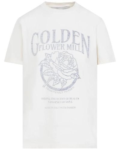 Golden Goose Weißes baumwoll-t-shirt