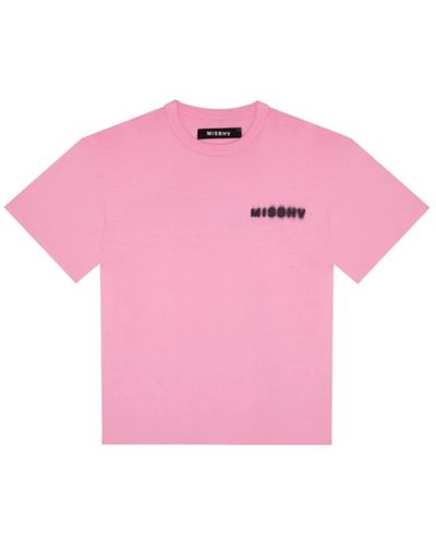 MISBHV T-shirt mit grafikdruck aus schwerer baumwolle - Pink