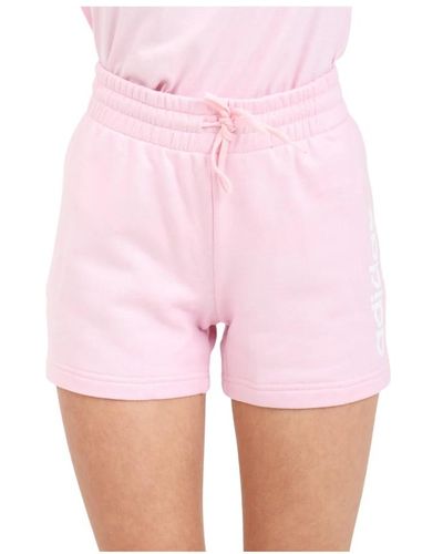 adidas Shorts rosas con logo estilosos cómodos